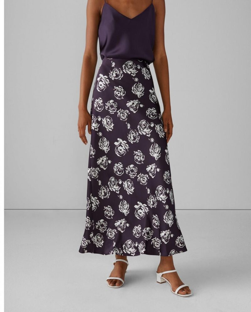 Womens Printed Slip Skirt Purple Multi | Club Monaco Skirts