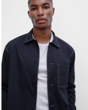 Mens Long Sleeve Uniform Shirt Black | Club Monaco Shirts