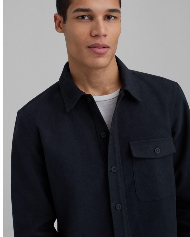 Mens Moleskin Overshirt Black | Club Monaco Shirts - Image 3
