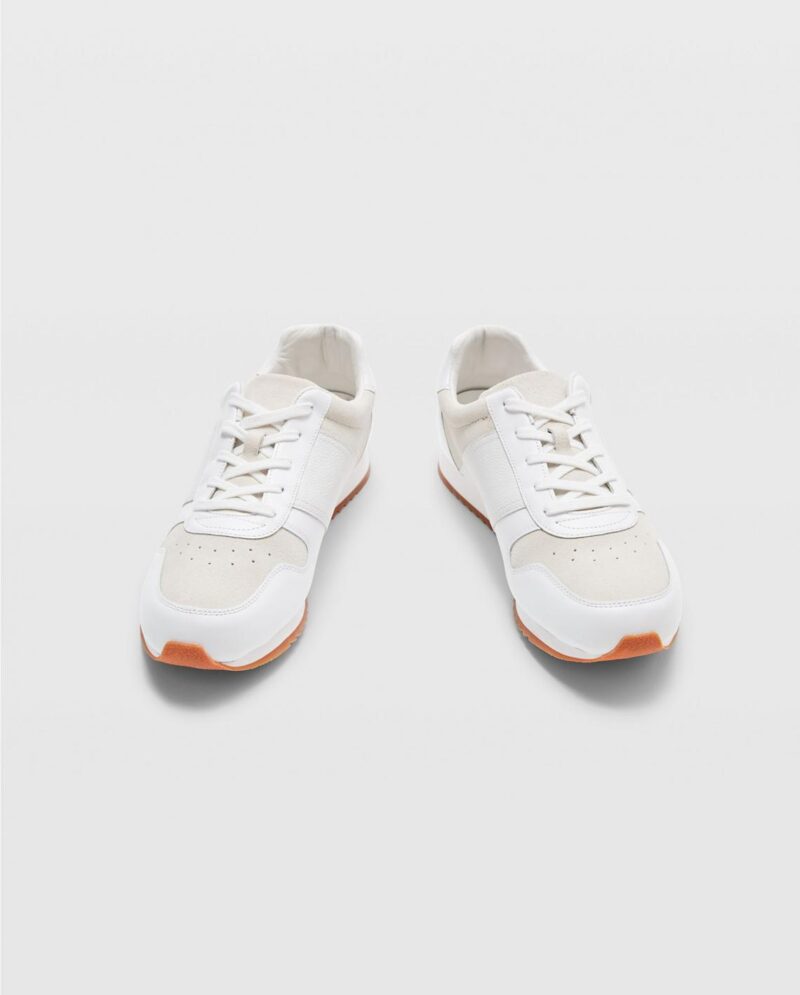 Mens Club Monaco Runner Sneaker White | Club Monaco Shoes - Image 3