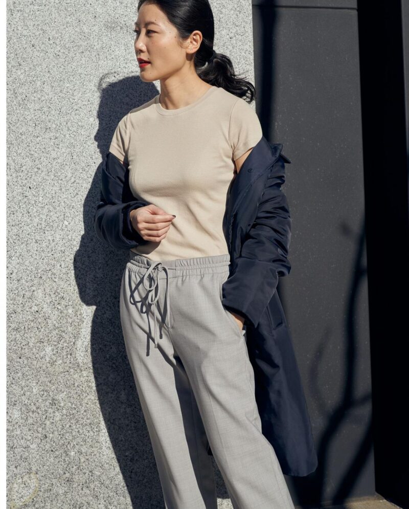 Womens Tie-Waist Pants Light Heather Grey | Club Monaco Pants - Image 5