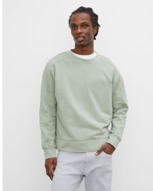 Mens Oversized Tea Dyed Crew Sweatshirt Green | Club Monaco Sweatshirts & Polos