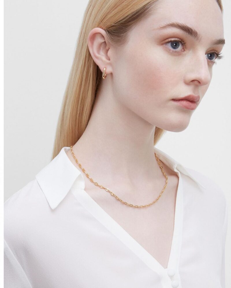 Womens Serefina Mini Oval Hoop Gold | Club Monaco Jewelry & Hair Accessories - Image 2
